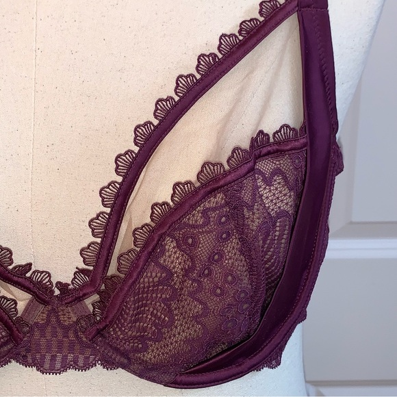 Playful Promises Felicity Hayward Bra 40DDD (F) Astrid Merlot Wine Underwire - Picture 5 of 9